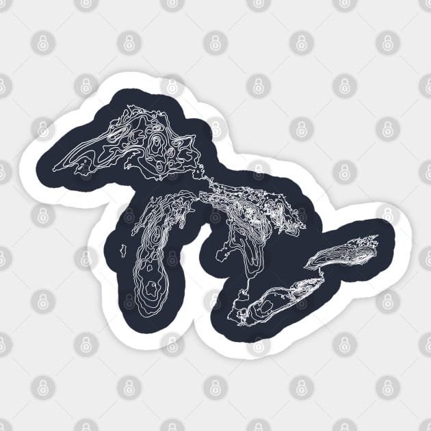 Great Lakes Sticker by simplistictees